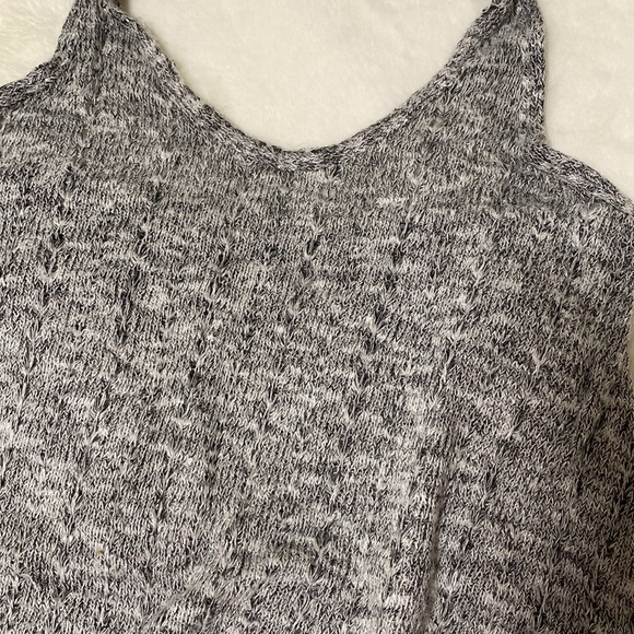 Charcoal Grey Aeropostale Halter Neck Tie Knit Tank Small - Picture 3 of 4
